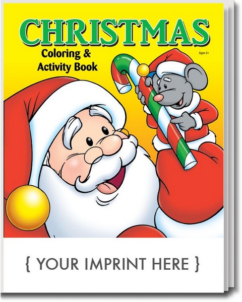 CS0525 CHRISTMAS Coloring and Activity Book with Custom Imprint